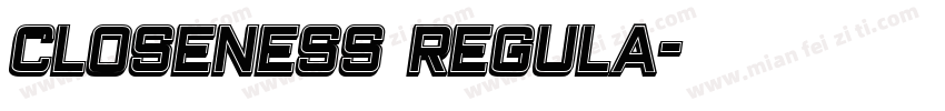 Closeness Regula字体转换